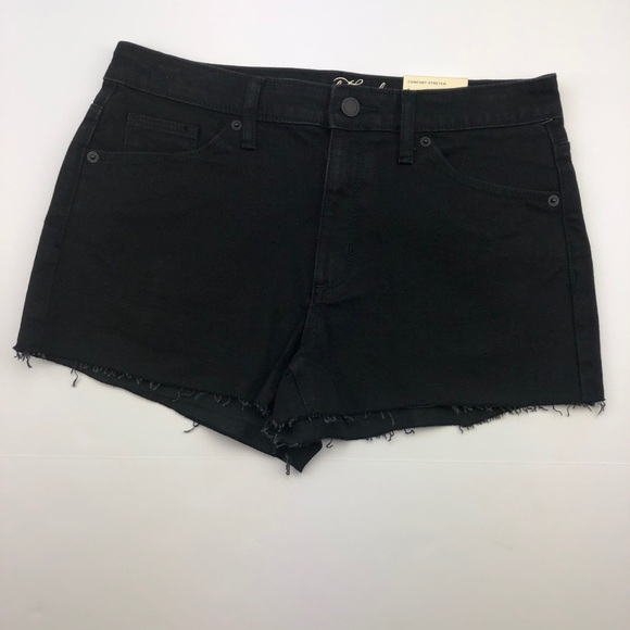 High Rise Denim Cutoff Shortie Short Jorts NWT - Picture 4 of 6